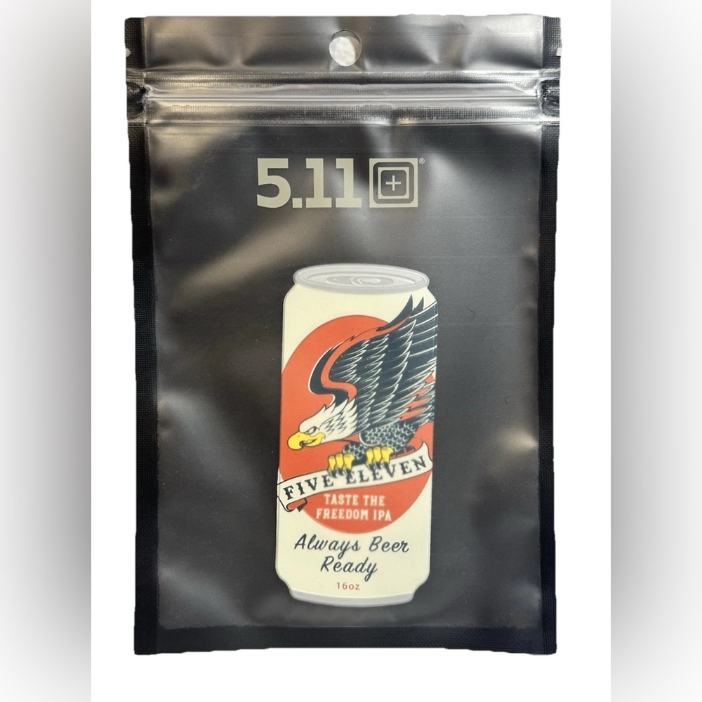 5.11 TACTICAL Patch Taste The Freedom IPA Beer Can‎ Logo Hook Loop Back Rare New